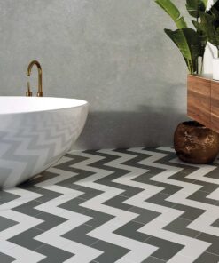 Elle Floor Graphite og White miljoe