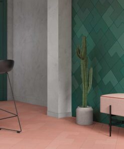 Elle Floor Green og Coral miljo