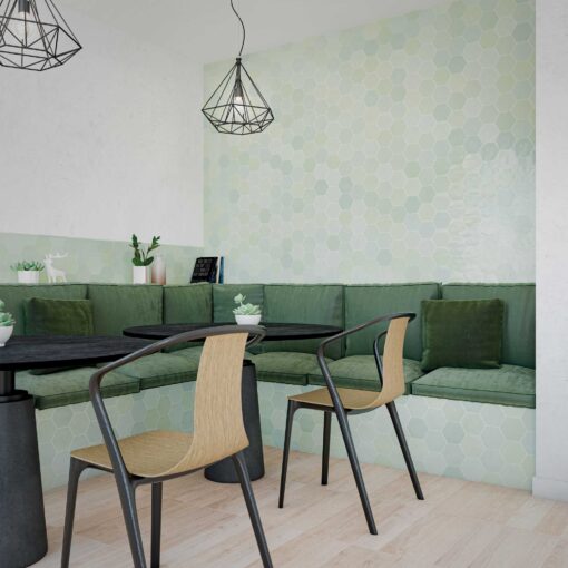 Zellige Hexa Mint miljo