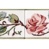Modernista Decorados Cenefa Rosas Carmin ADMO3025